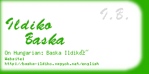 ildiko baska business card